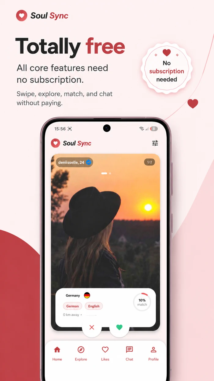 SoulSync discovery app promotional screen